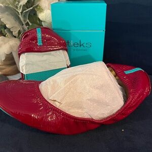 Tieks Red Patent Leather Flats